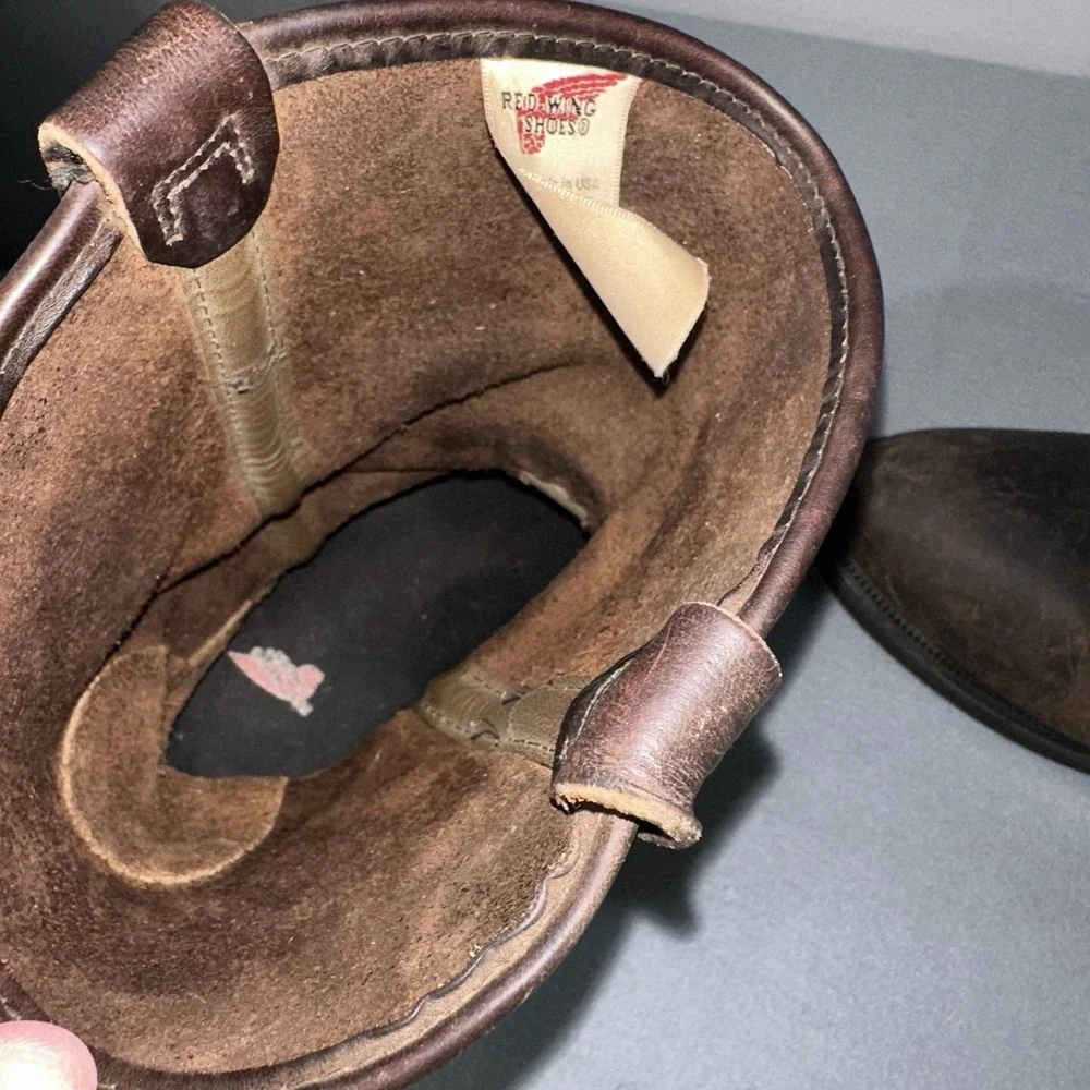 Red Wing Boots Size 13 D Soft Toe Brown Leather Motorcycle Work USA Pecos
